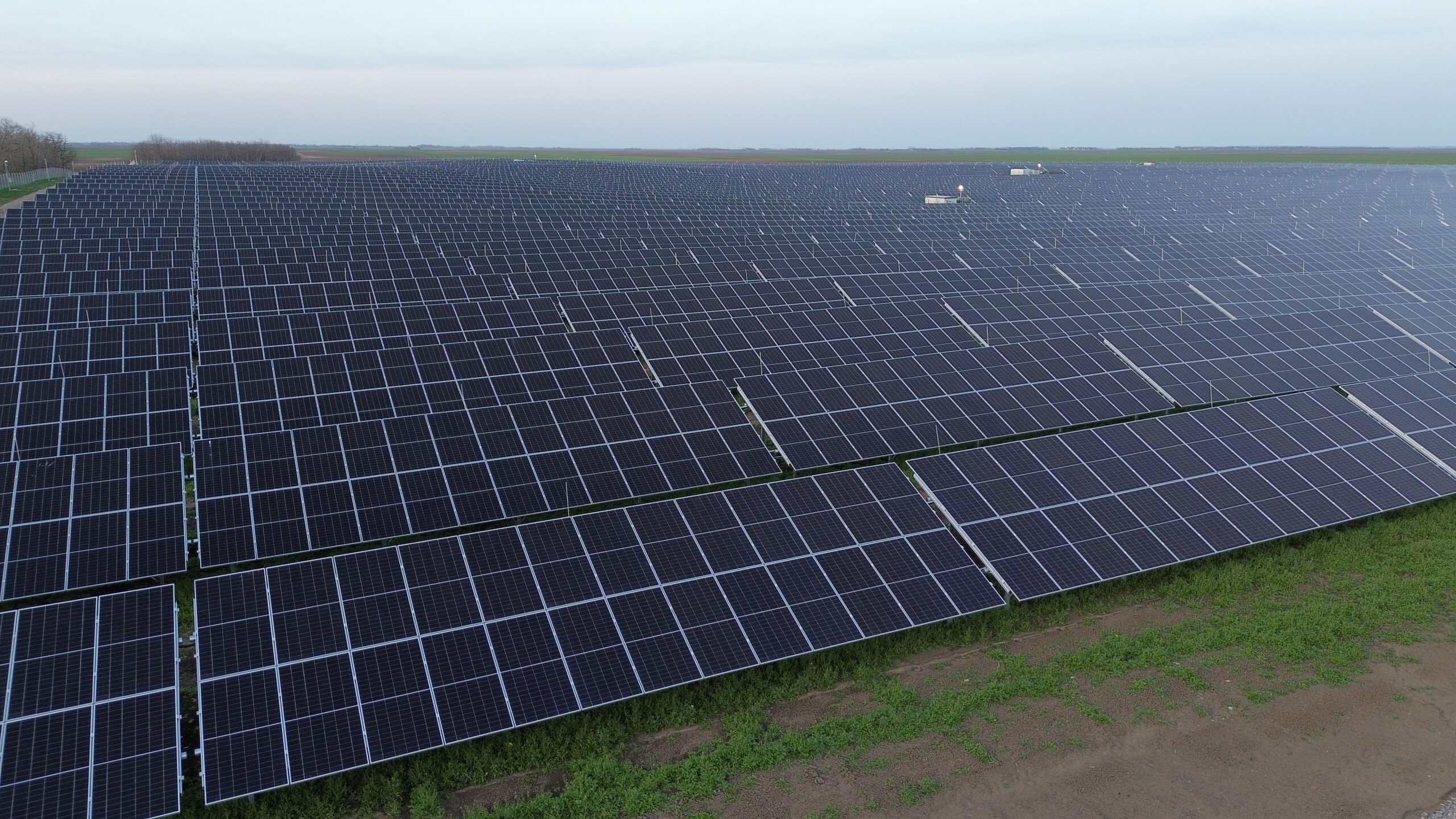Large solar panel array at North Bačka for renewable energy generation.