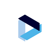 Logotipo de Solar Plus Garden con elementos de diseño en azul y azul oscuro.